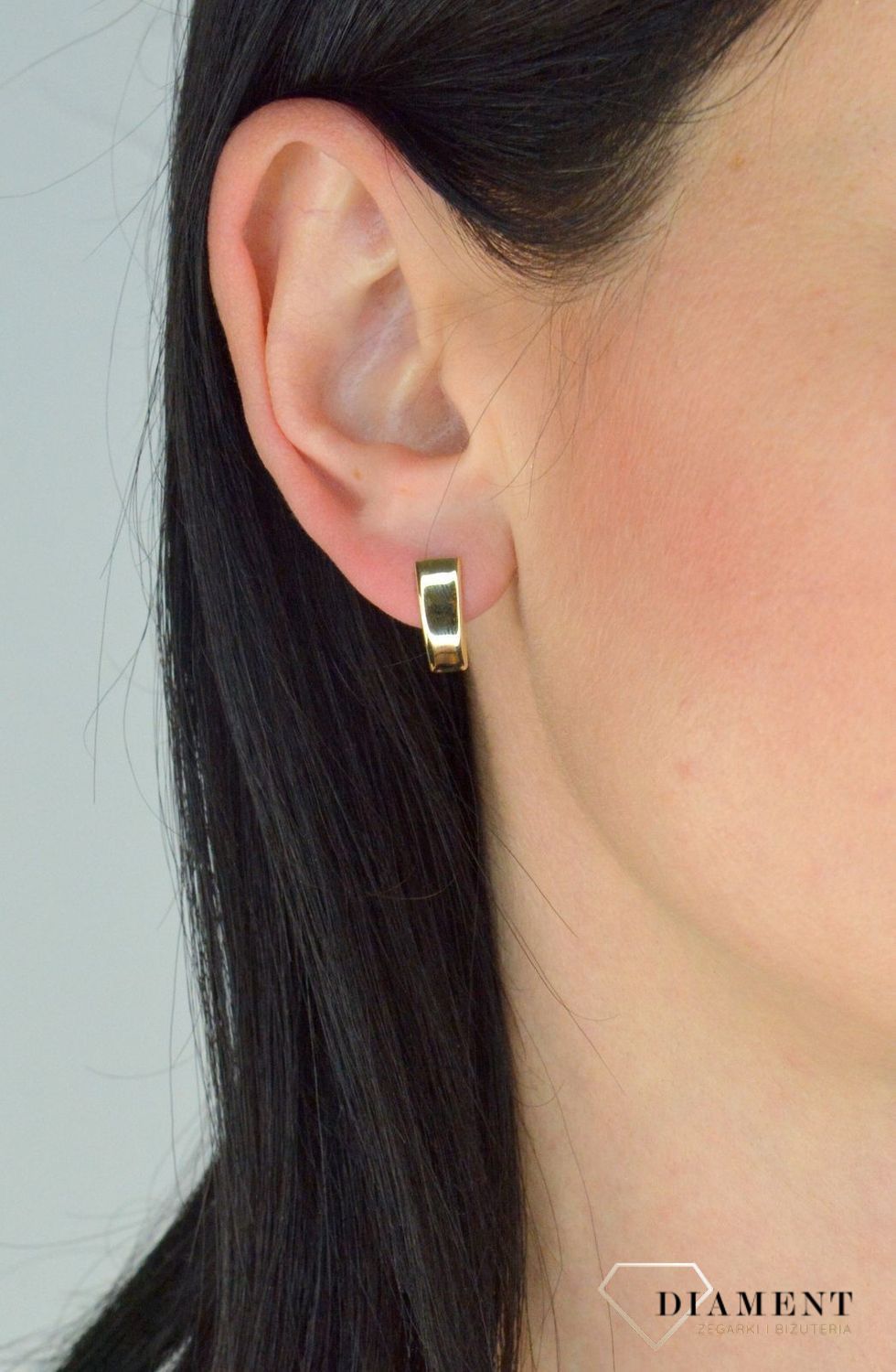 Kolczyki złote gładkie na angielskie zapięcie KL 9356.jpg